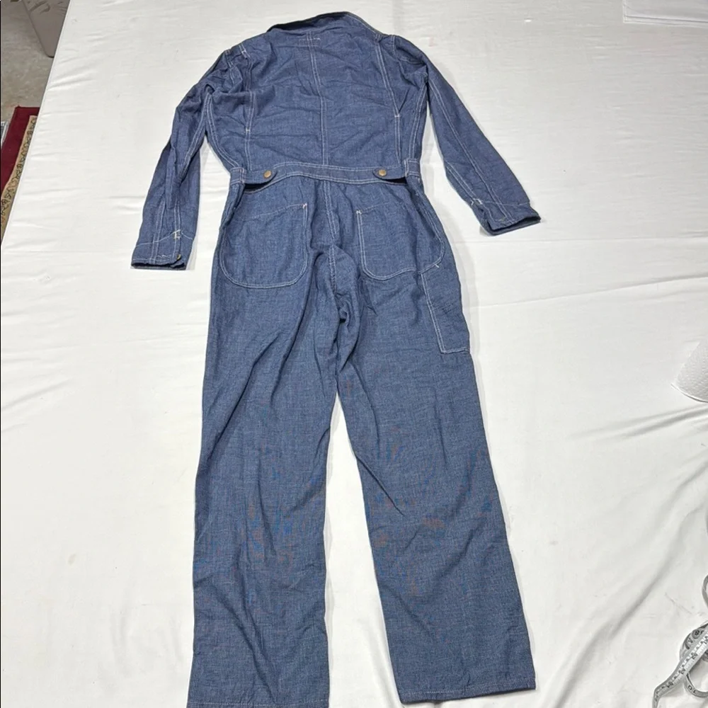 Ralph Lauren Double RL Blue Workwear Jumpsuit/overall 100% cotton made in Tunis - Picture 11 of 16